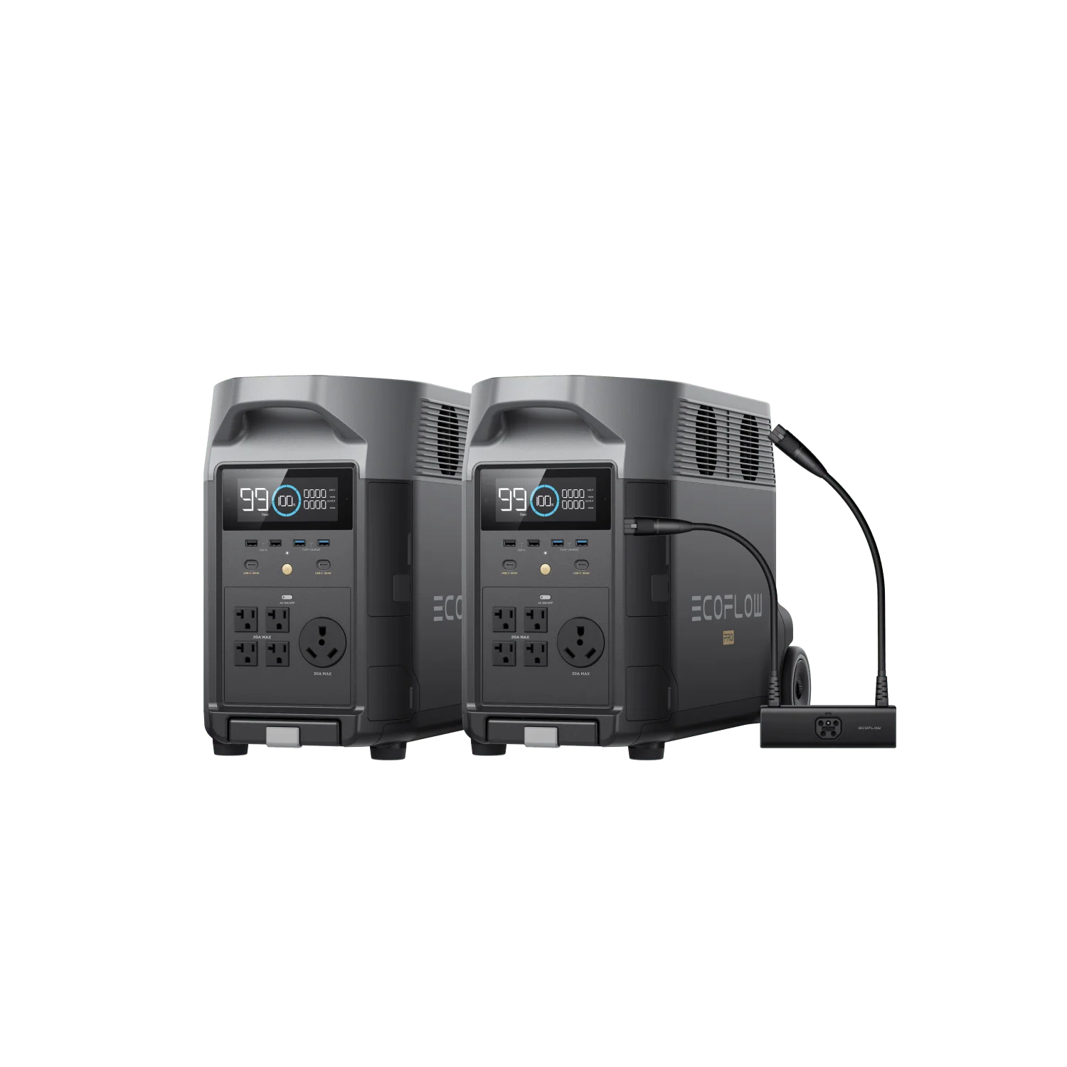 EcoFlow DELTA Pro*2 + Double Voltage Hub