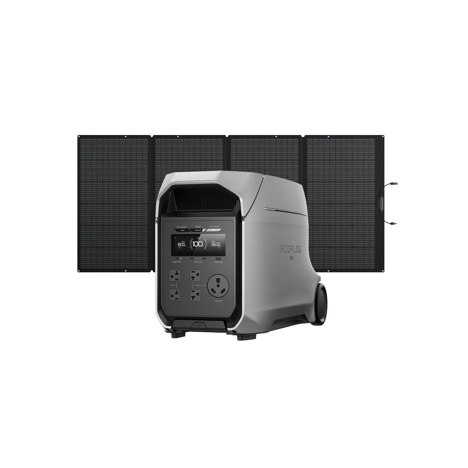 EcoFlow DELTA 3 Ultra Series Portable Power Station (3072Wh) 12 DELTA 3 Ultra Plus (3072Wh) + 400W Solar Panel