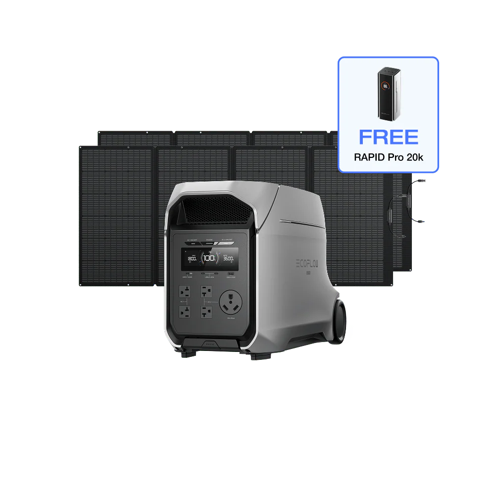 EcoFlow DELTA 3 Ultra Series Portable Power Station (3072Wh) 26 With 2 x 400W Solar Panel