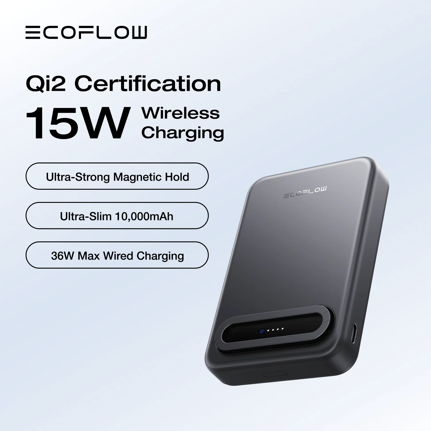 EcoFlow RAPID Mag Qi2 Magnetic Power Bank (10,000mAh, 15W) 3 EcoFlow RAPID Mag Qi2 Power Bank (10K, 15W) + RAPID 65W GaN Charger with 100W Cable
