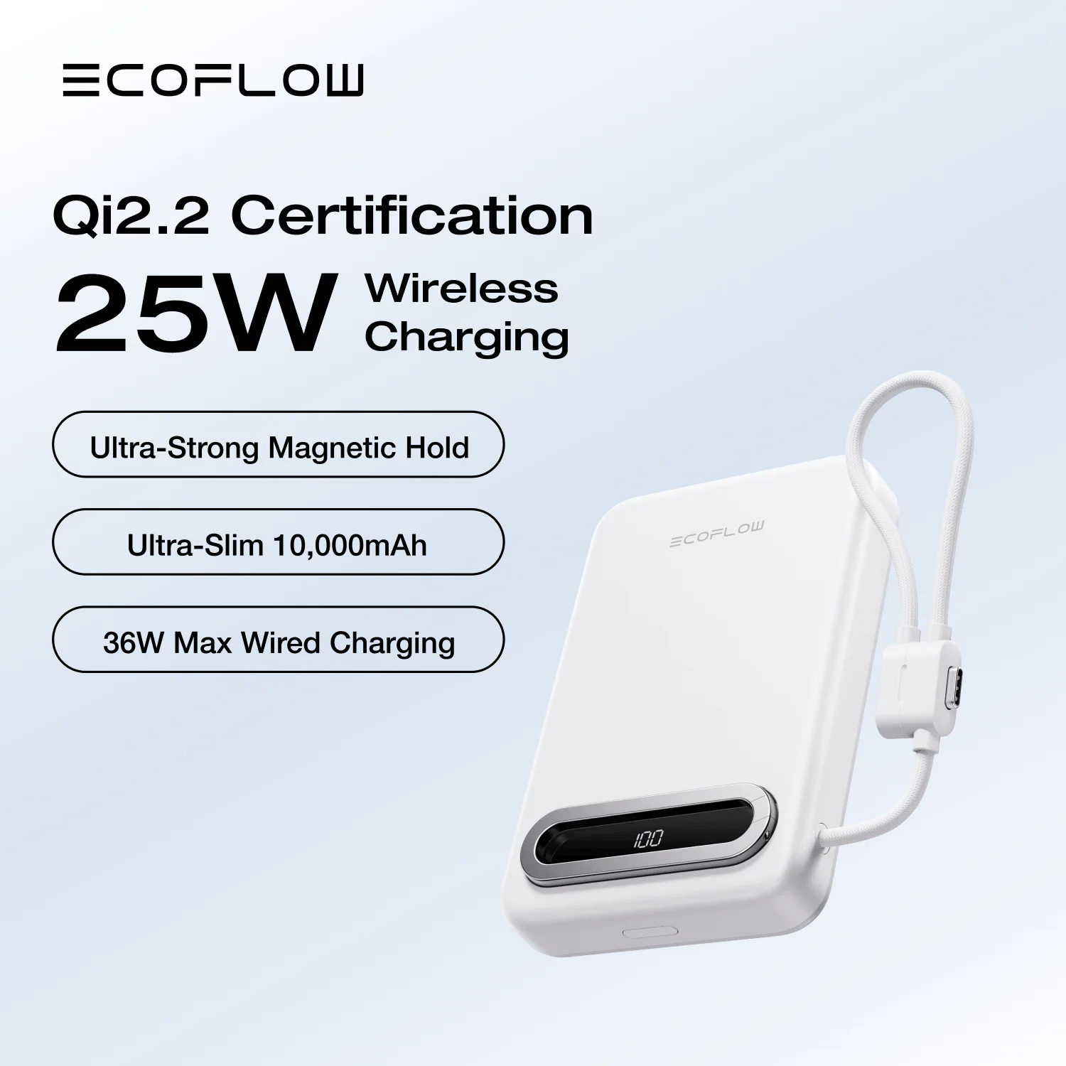 EcoFlow RAPID Mag Qi2.2 Magnetic Power Bank (10,000mAh, 25W, Built-in USB-C Cable) 10 EcoFlow RAPID Mag Qi2.2 Magnetic Power Bank (10,000mAh, 25W, Built-in USB-C Cable)