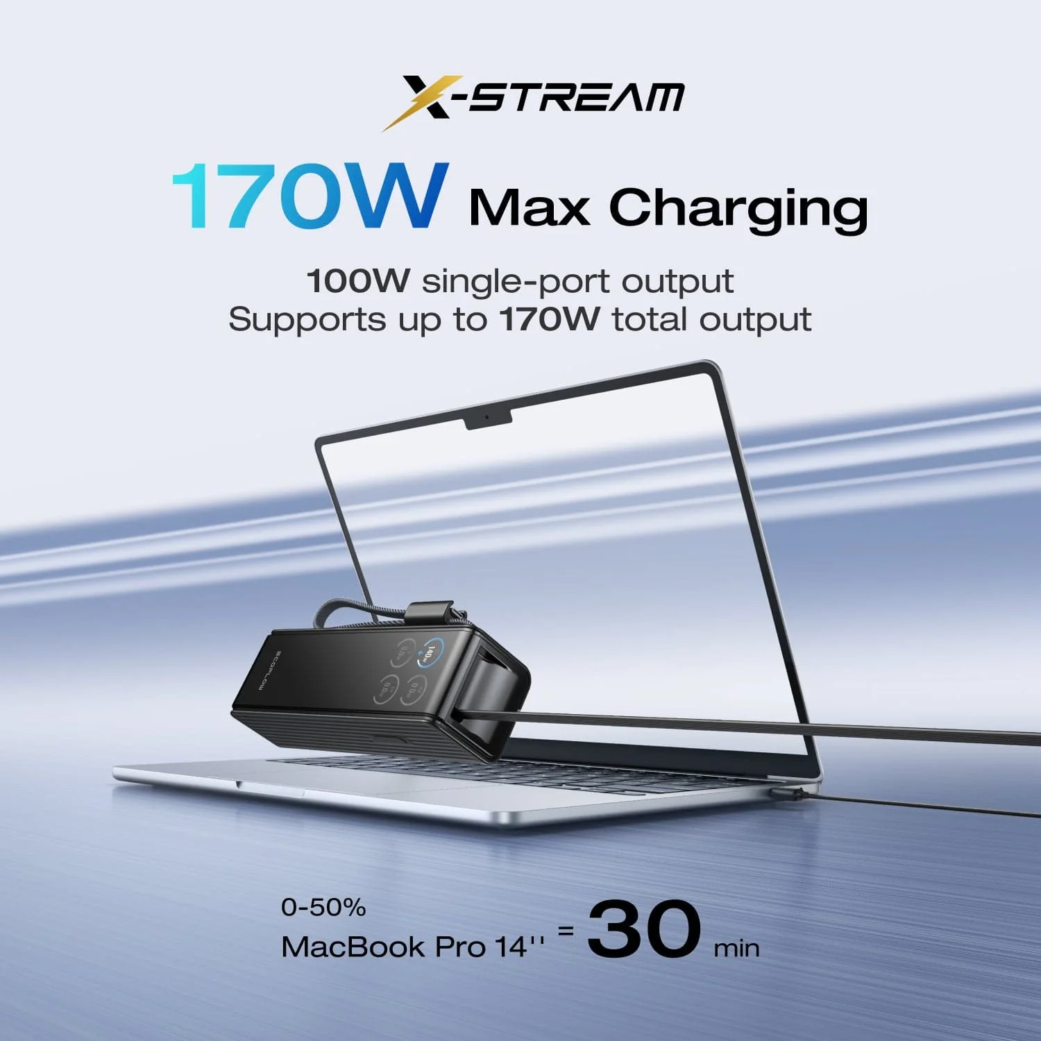 EcoFlow RAPID Power Bank (25K, 170W, 100W Built-In and Retractable Cables) + 100W Charger 6 EcoFlow RAPID Power Bank (25,000mAh, 170W, 100W Built-In and Retractable Cables)