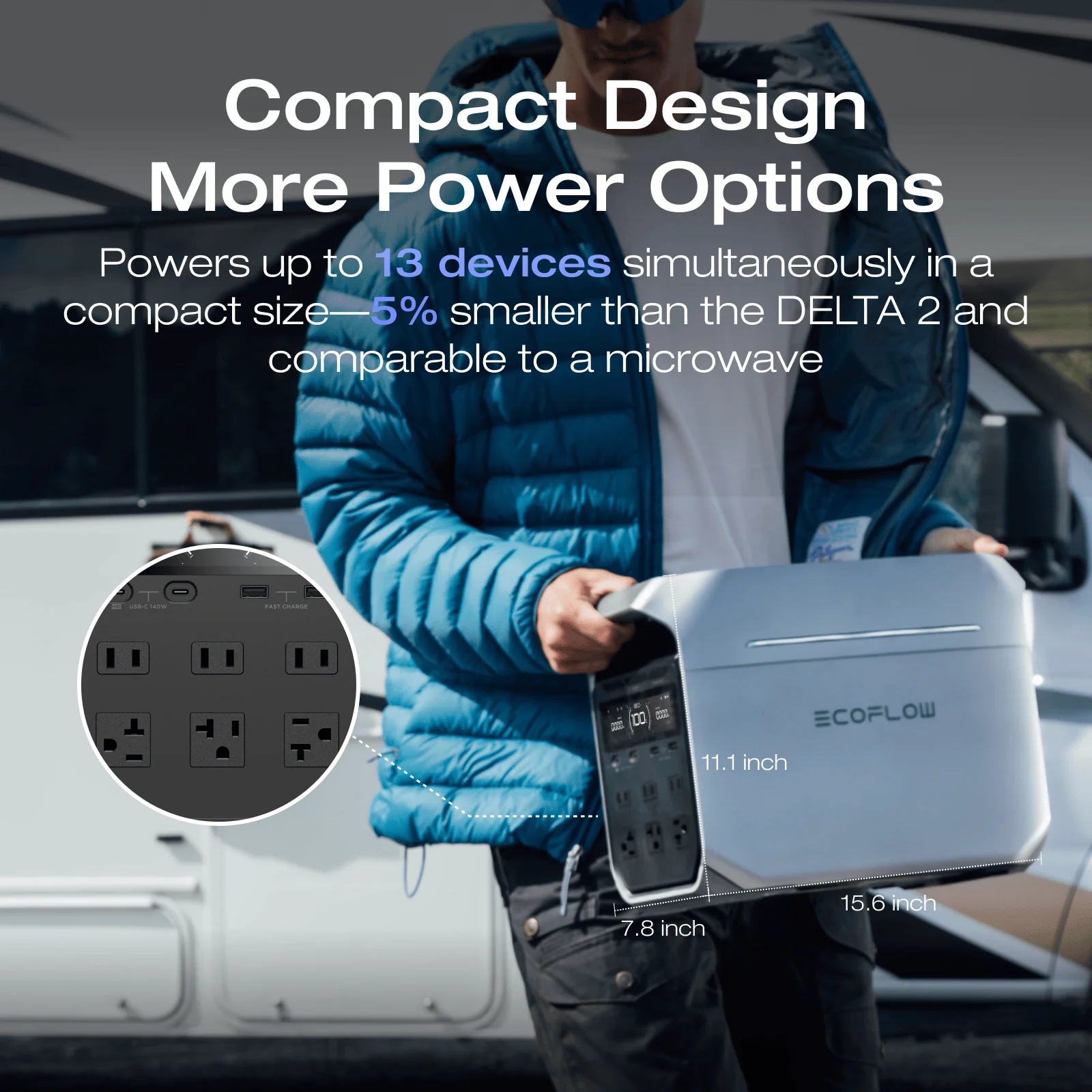 EcoFlow DELTA 3 Plus Portable Power Station 9 EcoFlow DELTA 3 Plus Portable Power Station - Subscriber Exclusive