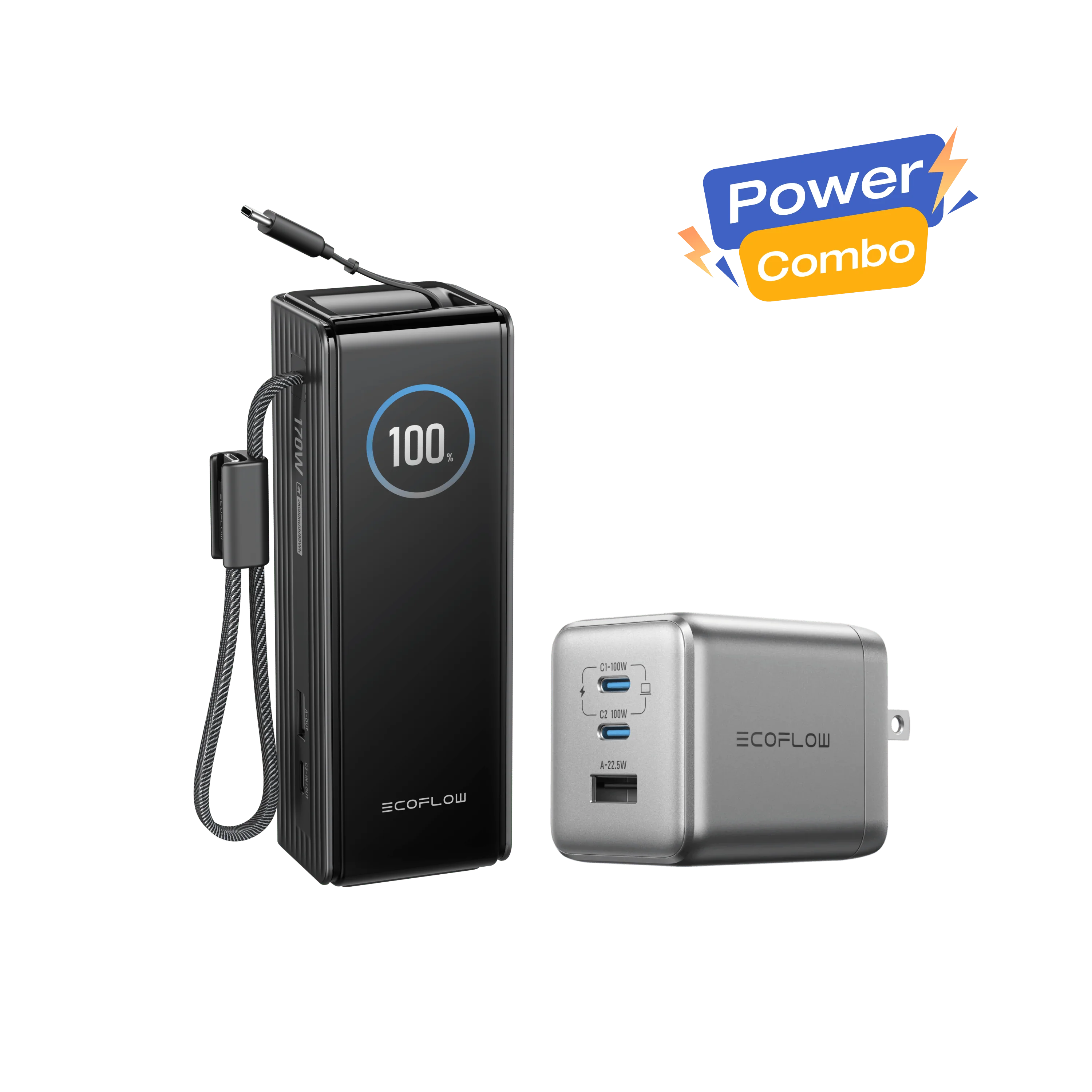 Black / RAPID Pro Charger (100W | 3 Ports | GaN)